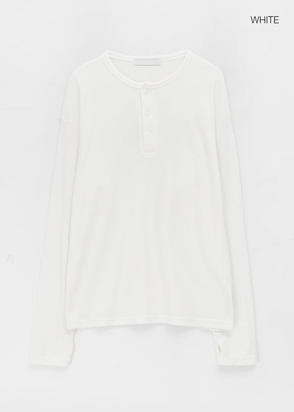 Romkang Henley Neck Loose Fit Warmer Long Sleeve T-shirt