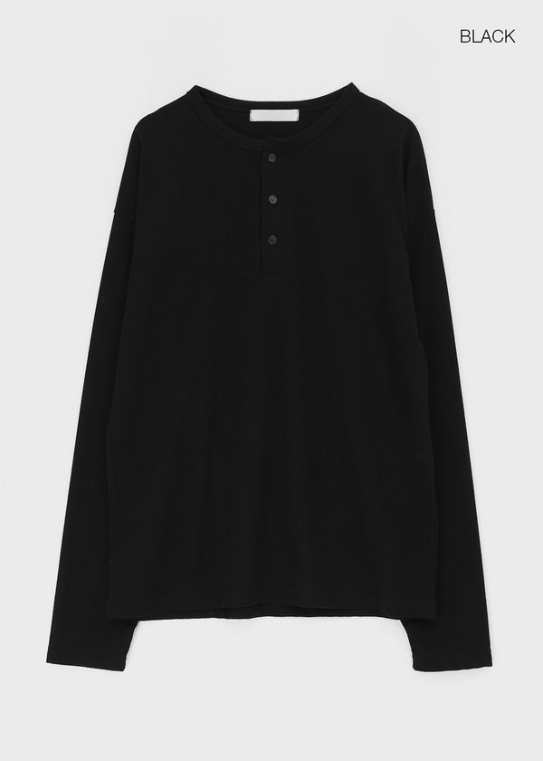 Romkang Henley Neck Loose Fit Warmer Long Sleeve T-shirt