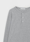 Romkang Henley Neck Loose Fit Warmer Long Sleeve T-shirt