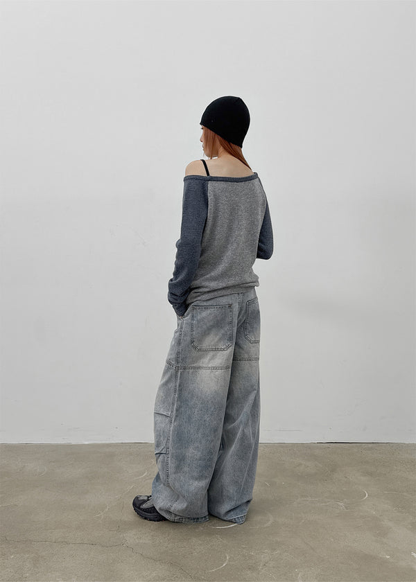 Cult Cut-out Balloon Denim Pants
