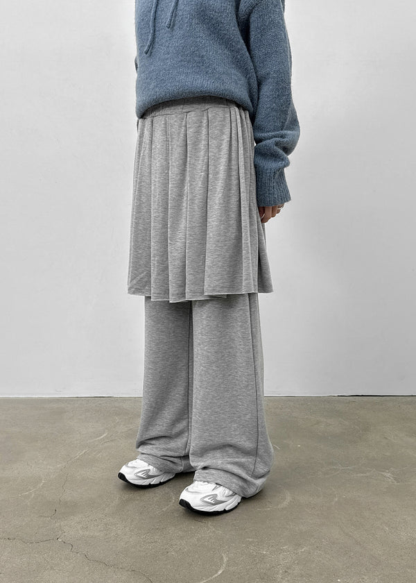 Benton Fleece Banding Skirt Pants