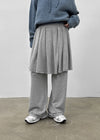 Benton Fleece Banding Skirt Pants