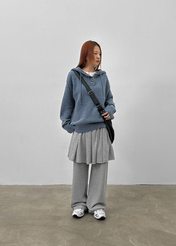 Benton Fleece Banding Skirt Pants