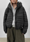 Delmi Hooded Crop Duck Down Lightweight Puffer