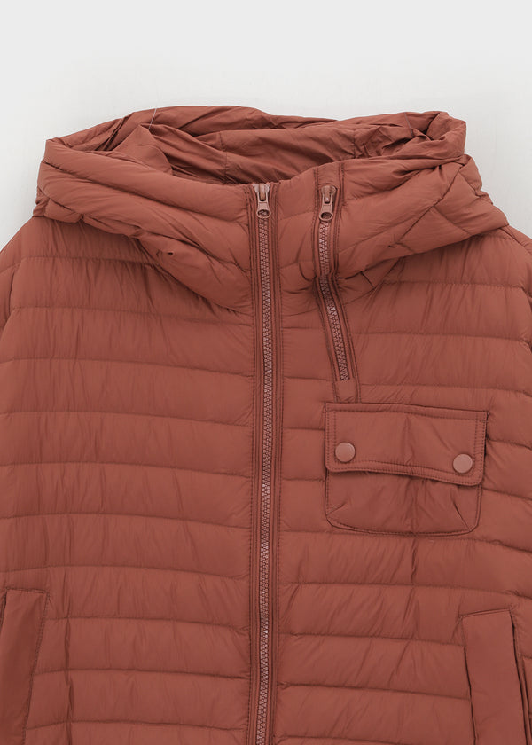 Delmi Hooded Crop Lightweight Padding (100% Duck Down)