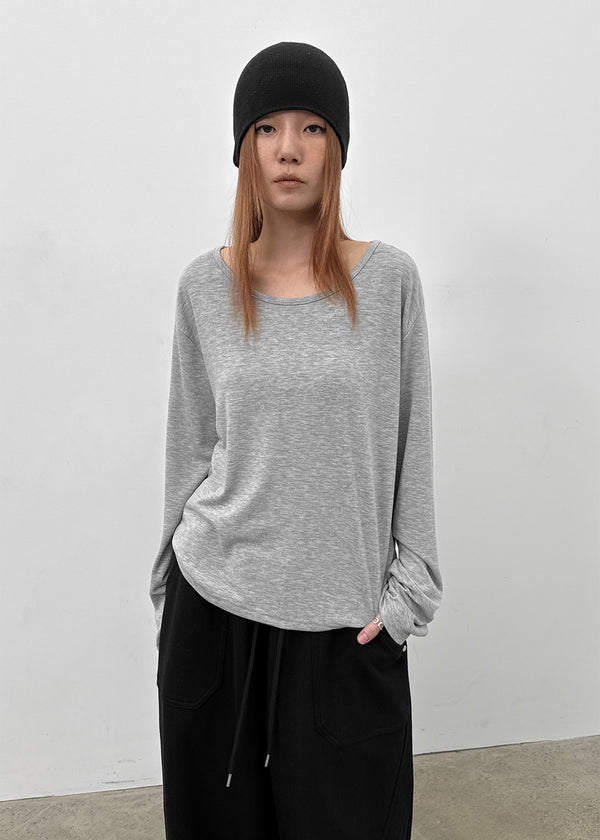 Poar Basic Fleece Long Sleeve T-shirt