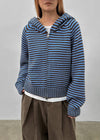 Plidi Stripe Knit Hooded Zip-up