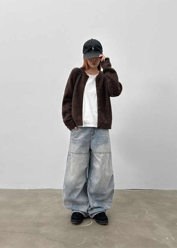 Ittu Angora Round Cardigan