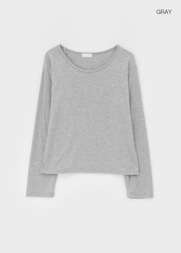 Poar Basic Fleece Long Sleeve T-shirt