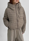 Delmi Hooded Crop Duck Down Lightweight Puffer