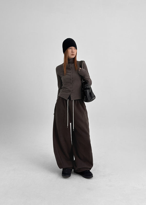 Tomin Double-sided Fleece Balloon Banding Pants