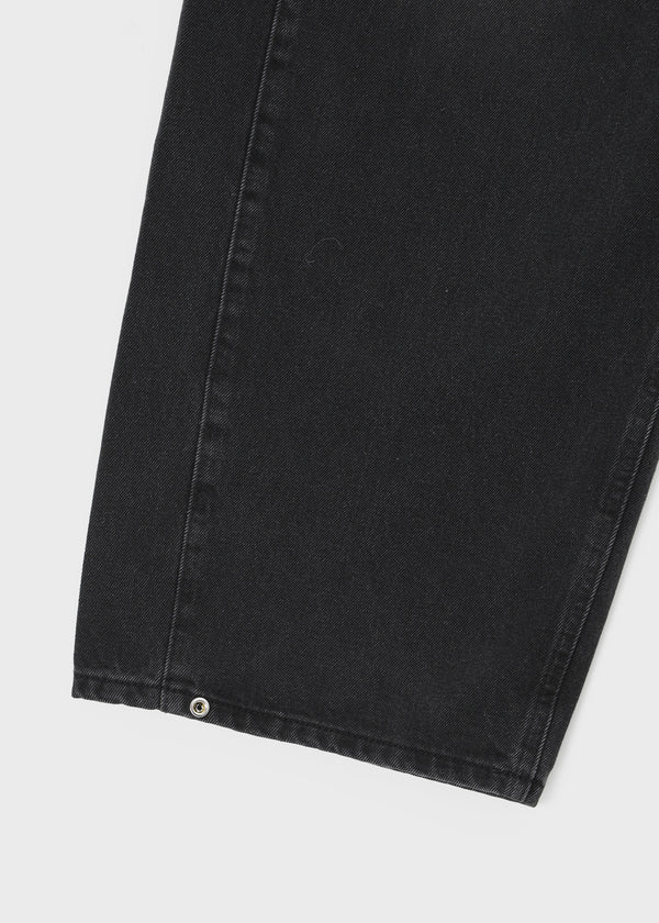 Nyont Fringe Snap Folding Wide Denim Pants