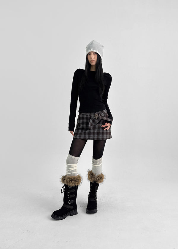 Romten Two-tone Layered Ring Leg Warmers