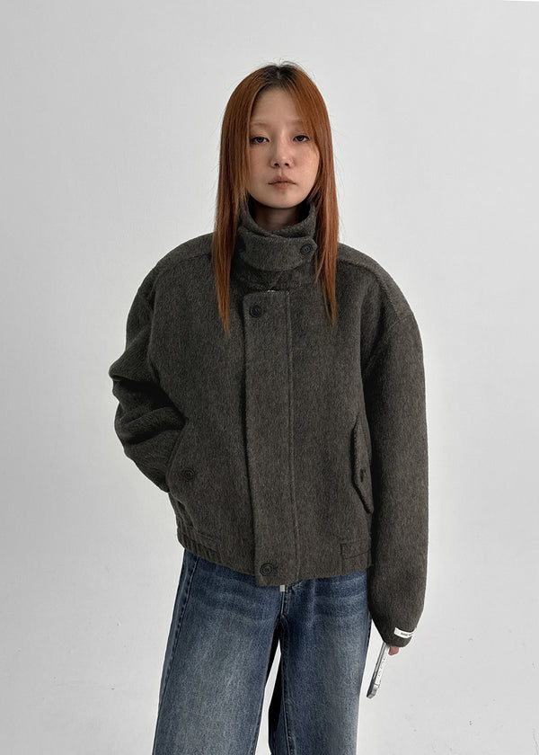 Melno Handmade Blouson Wool Jacket (70% Wool)