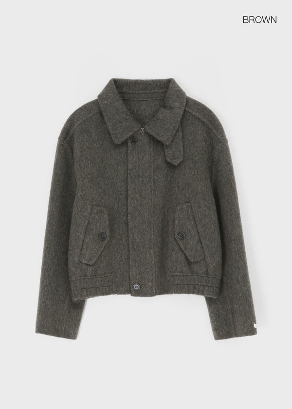Melno Handmade Blouson Wool Jacket (70% Wool)