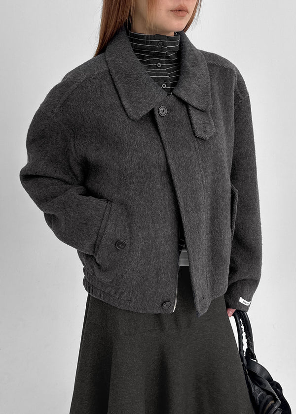 Melno Handmade Blouson Wool Jacket (70% Wool)