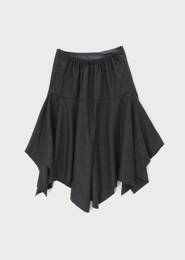 Helby Unbalanced Wool Skirt (30% Wool)