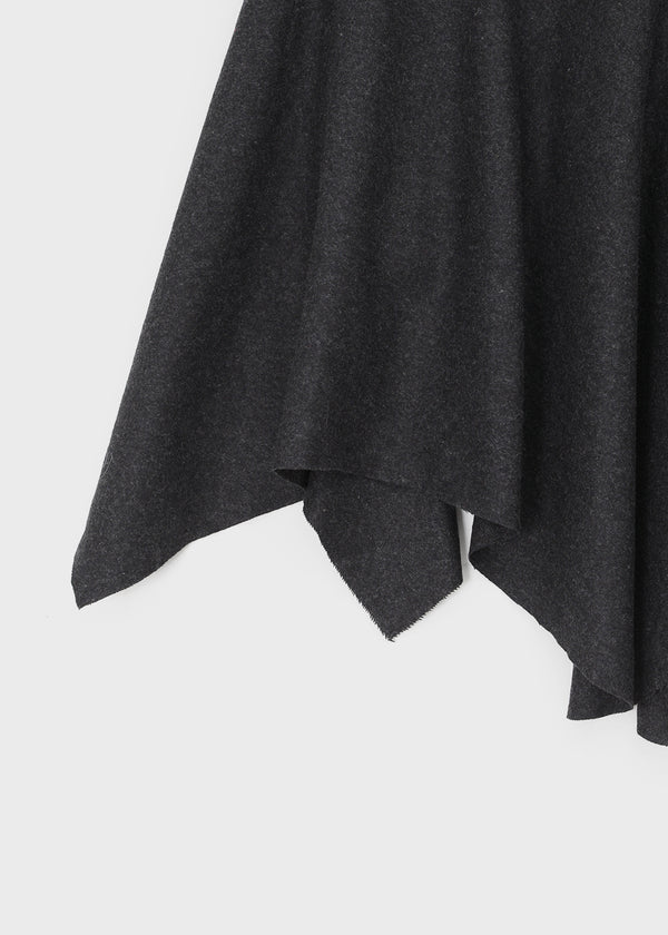 Helby Unbalanced Wool Skirt (30% Wool)