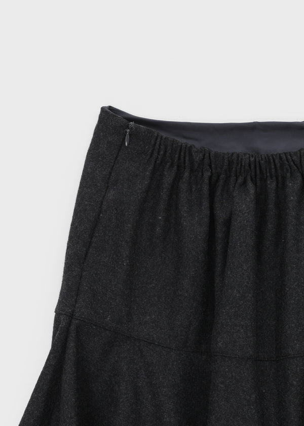 Helby Unbalanced Wool Skirt (30% Wool)