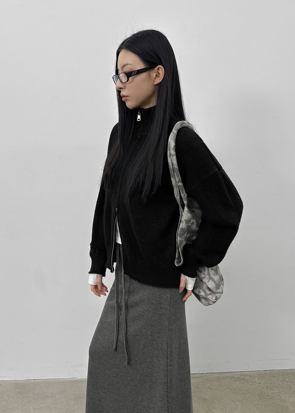 Etten High-neck Knit Zip-up
