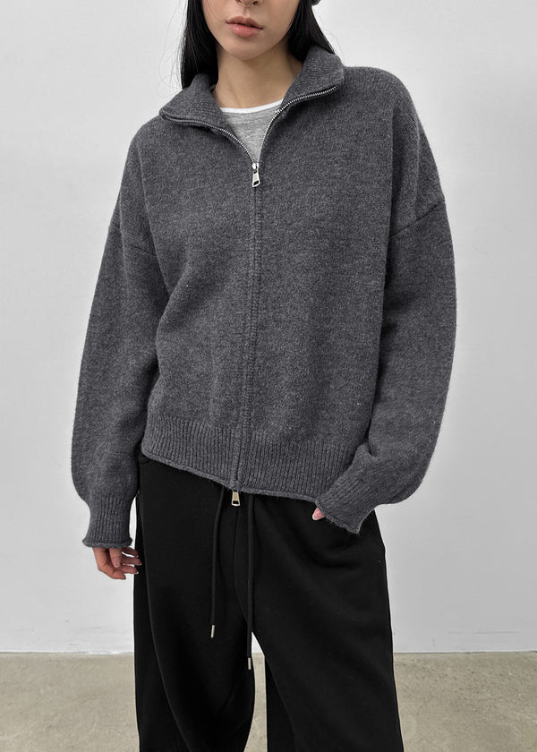 Etten High-neck Knit Zip-up