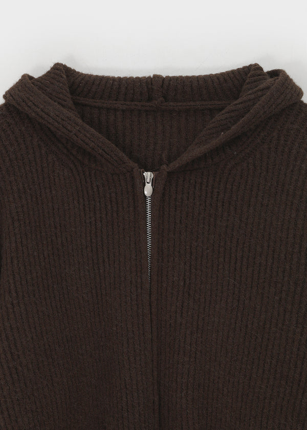Dufifi Porden Knit Hood Zip-Up