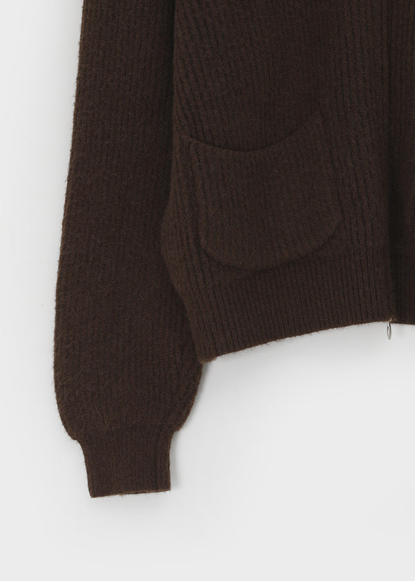 Dufifi Porden Knit Hood Zip-Up