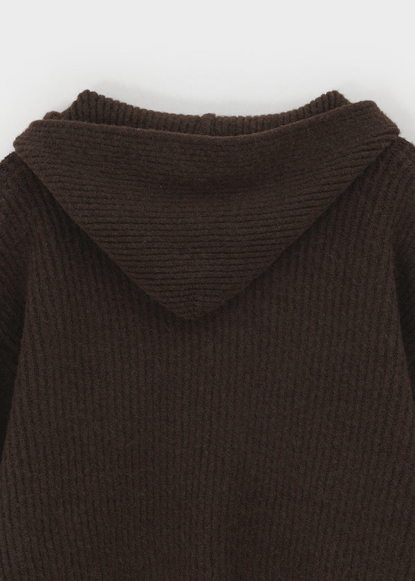 Dufifi Porden Knit Hood Zip-Up