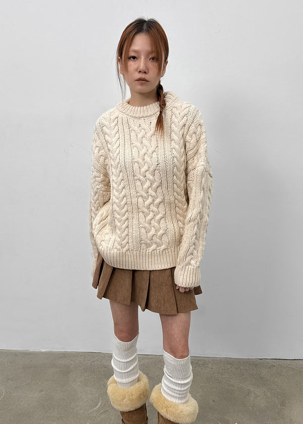 Daggle Pleated Corduroy Mini Skirt Pants (belt Set)