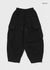 (UNISEX) Momhen Banding Fleece Cargo Wide Two-way Pants