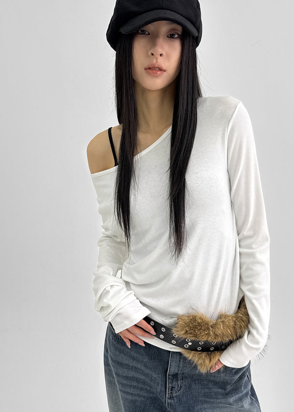 Shulem Fleece Boat Neck Long Sleeve T-shirt