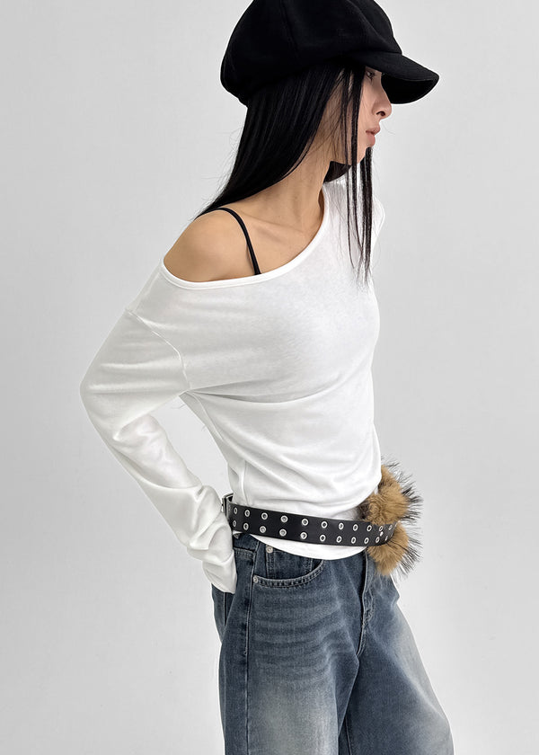 Shulem Fleece Boat Neck Long Sleeve T-shirt