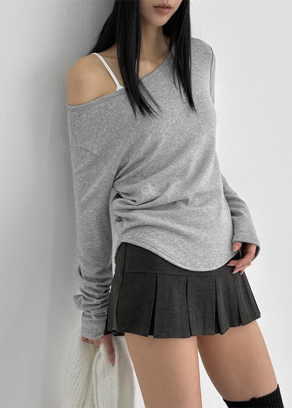 Shulem Fleece Boat Neck Long Sleeve T-shirt