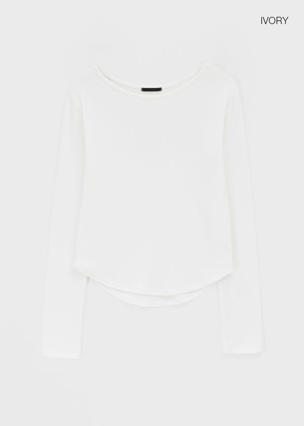 Shulem Fleece Boat Neck Long Sleeve T-shirt