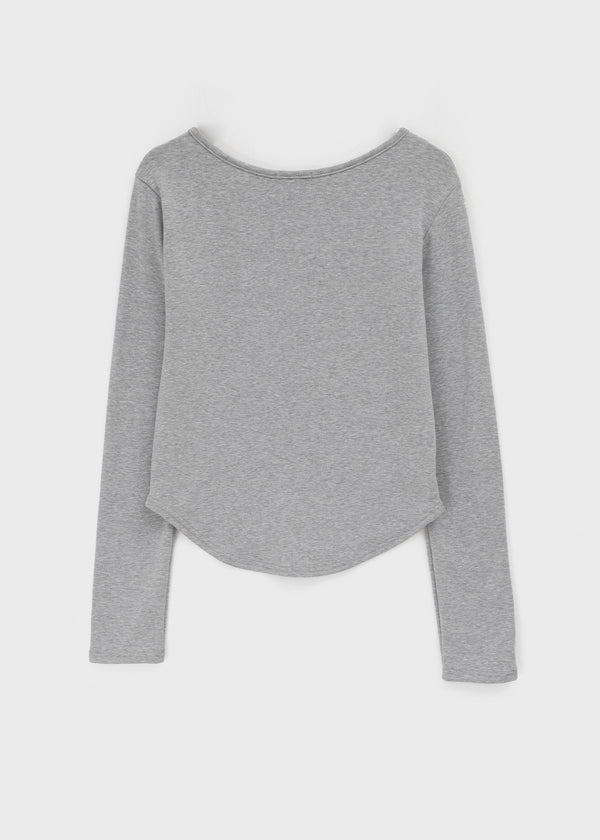 Shulem Fleece Boat Neck Long Sleeve T-shirt