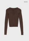 Camrn Henley Neck Warmer Ribbed Knit