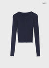Camrn Henley Neck Warmer Ribbed Knit