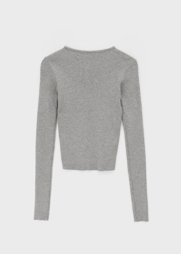 Camrn Henley Neck Warmer Ribbed Knit
