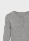 Camrn Henley Neck Warmer Ribbed Knit