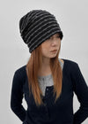 Ato Stripe Fringe Turban Beanie