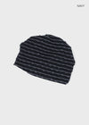 Ato Stripe Fringe Turban Beanie