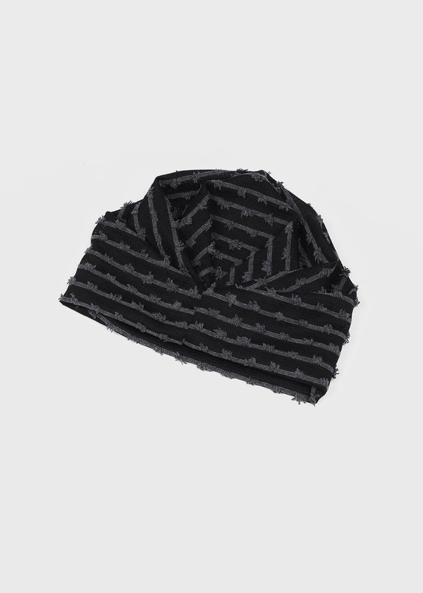 Ato Stripe Fringe Turban Beanie
