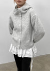 Petun Knit Hooded Cardigan