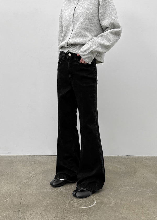 Lentuna Fleece Bootcut Denim Pants