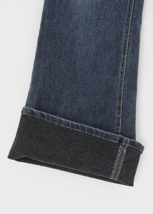 Lentuna Fleece Bootcut Denim Pants