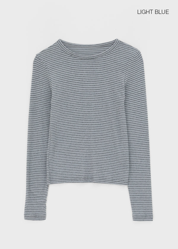 Robe Stripe Fleece Long Sleeve T-shirt