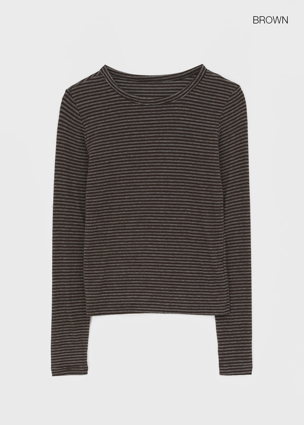 Robe Stripe Fleece Long Sleeve T-shirt