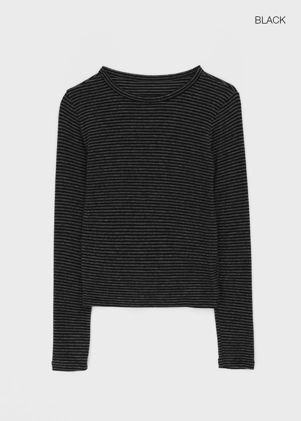 Robe Stripe Fleece Long Sleeve T-shirt