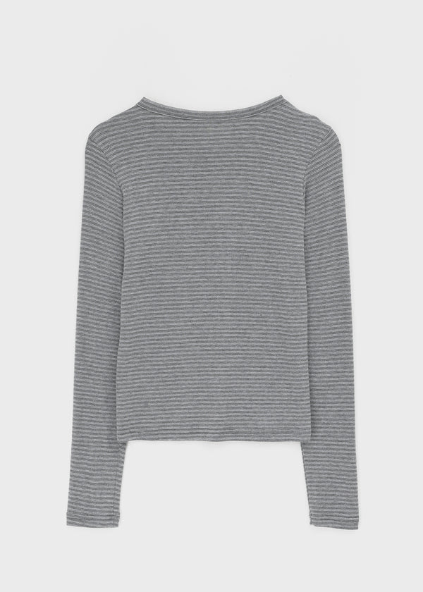 Robe Stripe Fleece Long Sleeve T-shirt