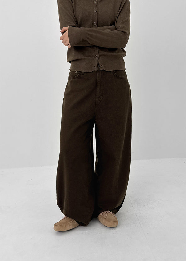 Super-fine Check Beaded Balloon Pants